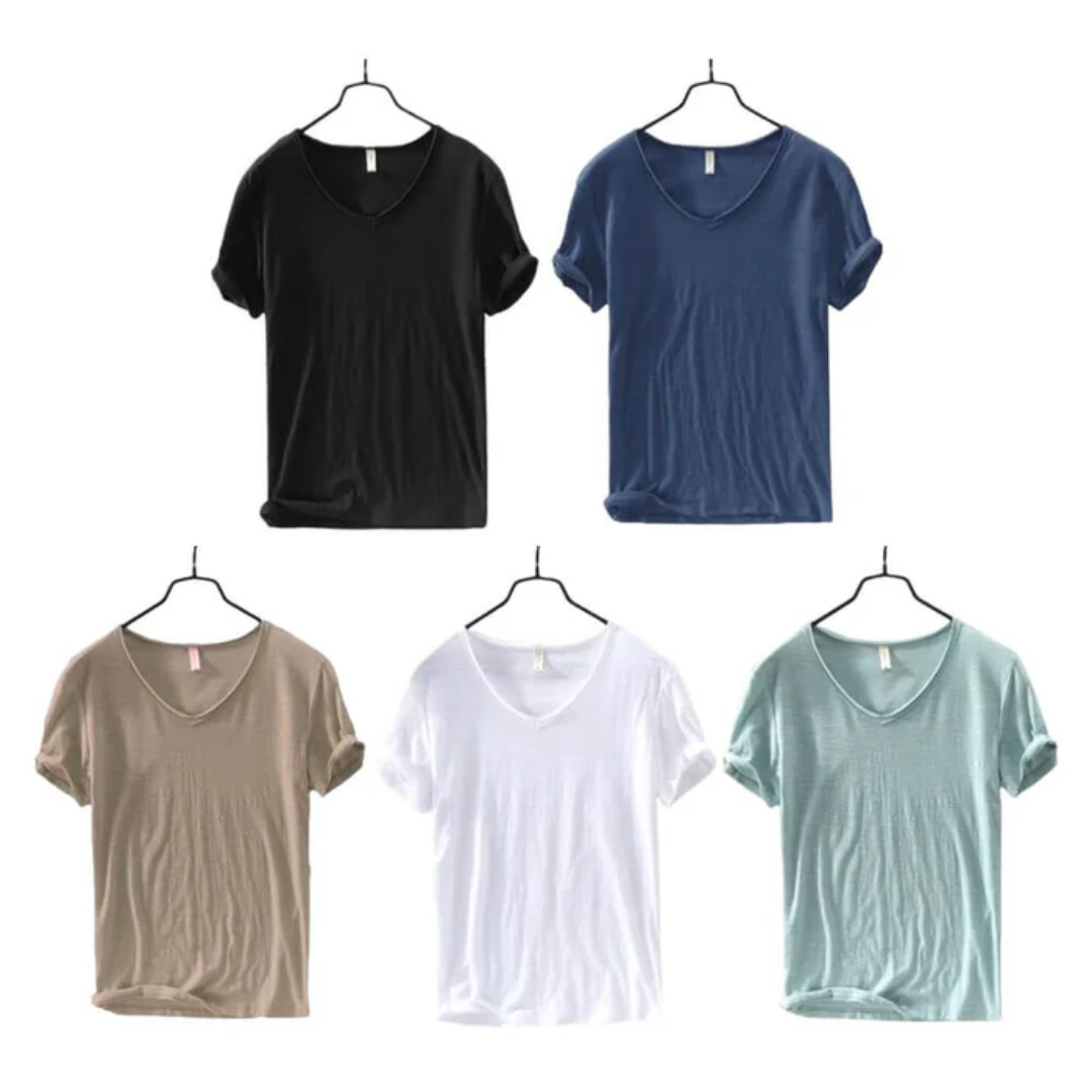 Herren Slim-Fit V-Ausschnitt T-Shirt
