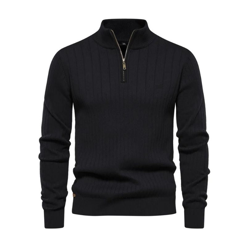 Modische Jacke mit Strukturstoff und Half-Zip