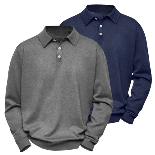Langarm-Poloshirt im Doppelpack – zweites gratis (Abverkauf)