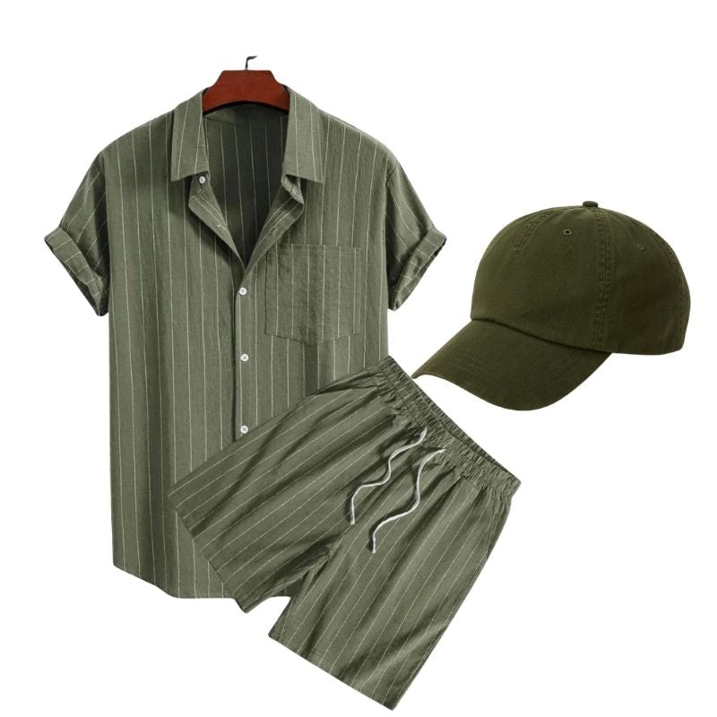 Sommer-Set: Poloshirt mit Shorts + kostenlose Kappe