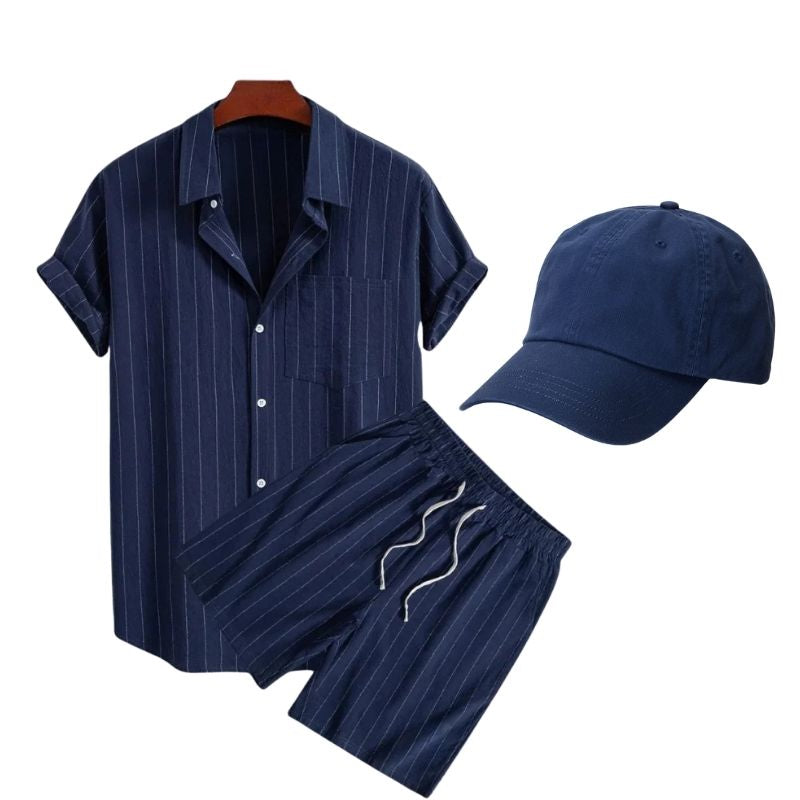 Sommer-Set: Poloshirt mit Shorts + kostenlose Kappe