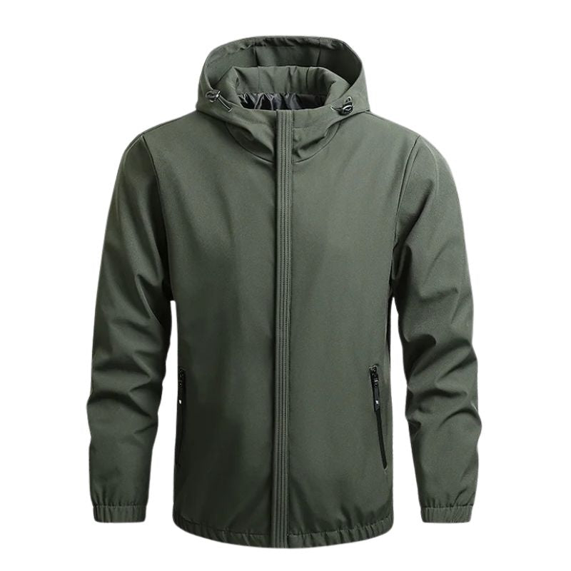 Warme Winterjacke mit schützender Kapuze