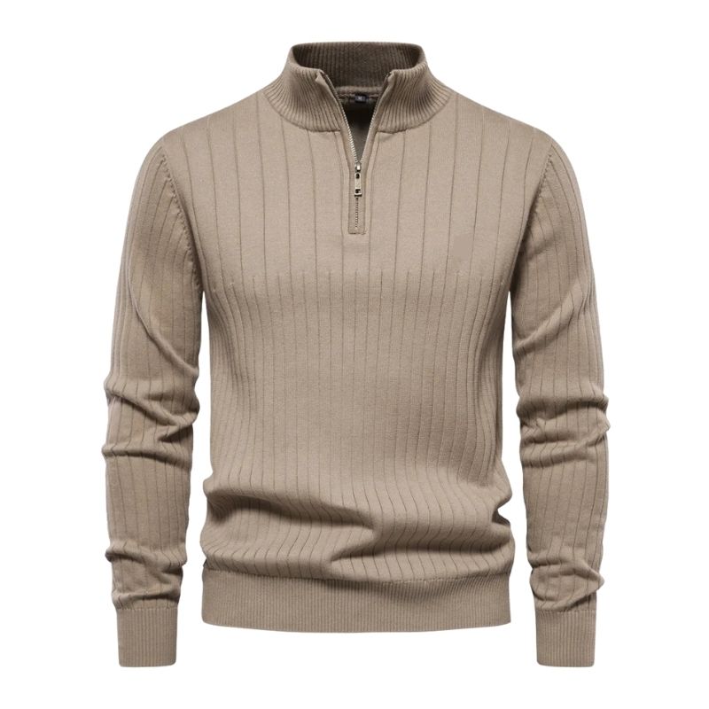 Modische Jacke mit Strukturstoff und Half-Zip