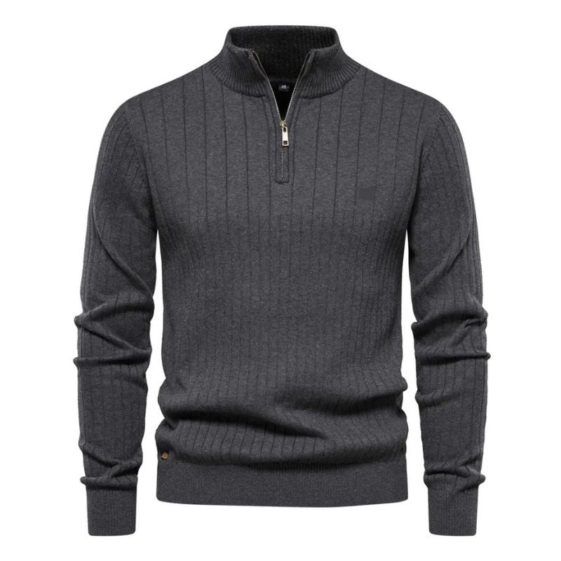 Modische Jacke mit Strukturstoff und Half-Zip
