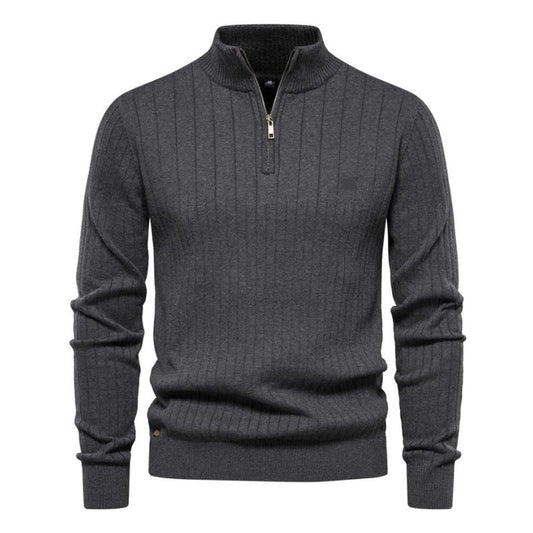 Modische Jacke mit Strukturstoff und Half-Zip