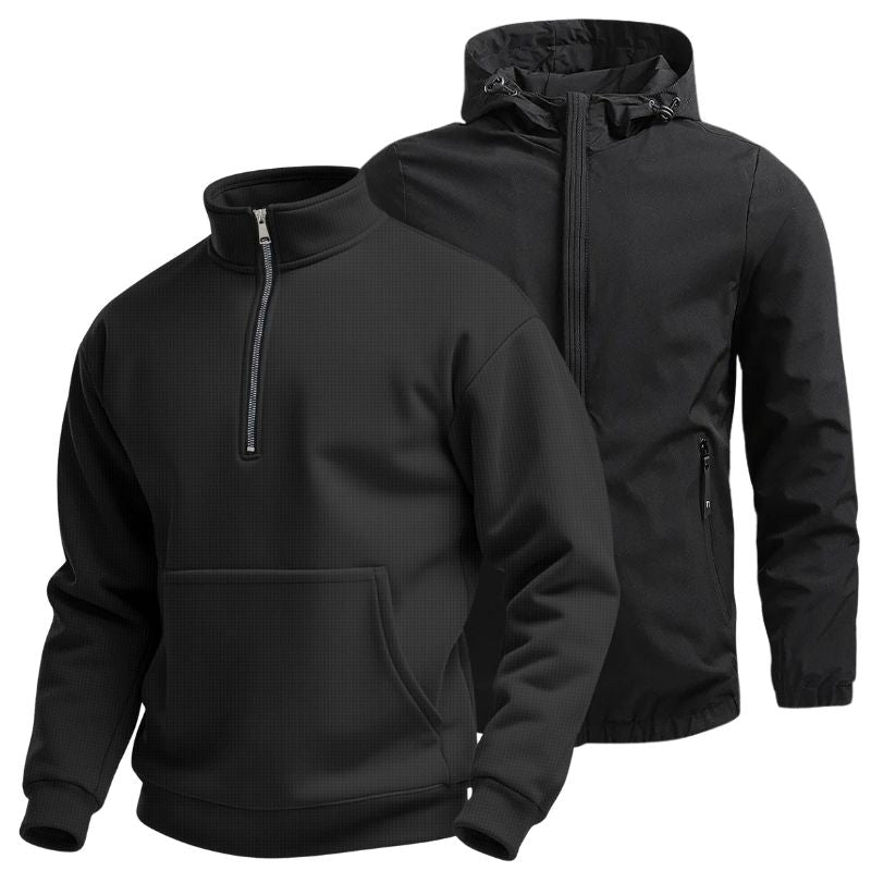 Kombi-Set für den Winter: Jacke plus Half-Zip Sweater