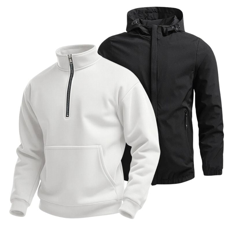 Kombi-Set für den Winter: Jacke plus Half-Zip Sweater