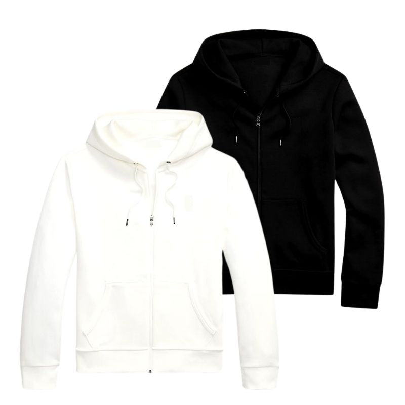 Zip-Hoodie im Doppelpack – zweiter gratis (Abverkauf)