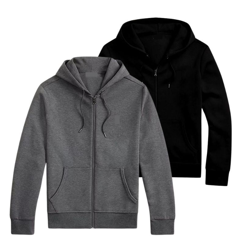 Zip-Hoodie im Doppelpack – zweiter gratis (Abverkauf)