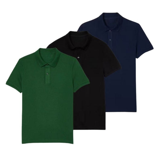 3er-Set elegante Poloshirts