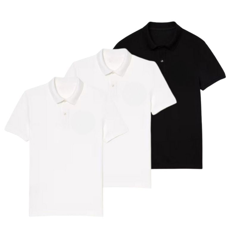 3er-Set elegante Poloshirts