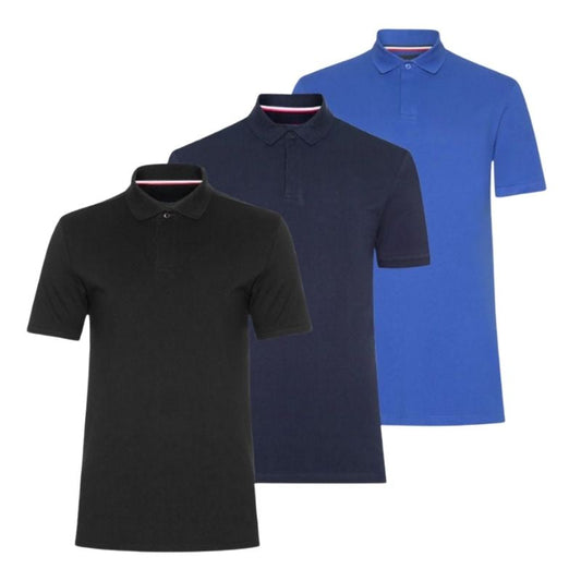 3er-Set klassische Poloshirts