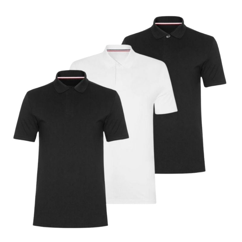 3er-Set klassische Poloshirts