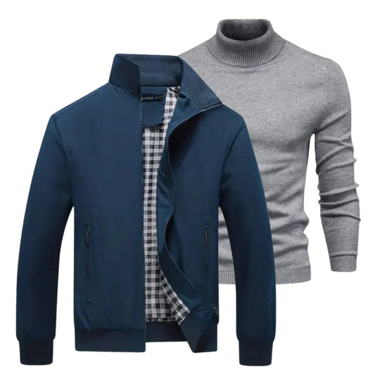 Herrenjacke mit gratis Rollkragenpullover – Abverkauf